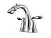 Front Angle View of Polished Chrome Nasoni Centerset Fountain Faucet on White Background