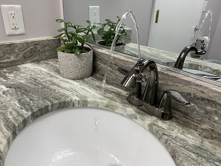 Centerset Fountain Faucet Gloss Black Nickel