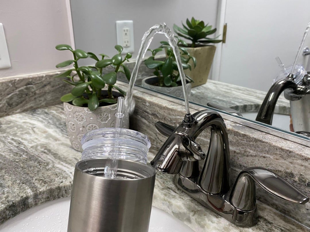 Centerset Fountain Faucet Gloss Black Nickel