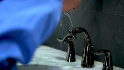 Widespread Fountain Faucet Gloss Black Nickel
