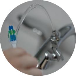Nasoni fountain faucets make it easy to rinse after brushing your teeth