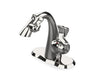 Top angle view of Polished Chrome Nasoni Single Post Fountain Faucet on White Background