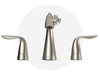 Front View of Brushed Nickel Nasoni Widespread Fountain Faucet